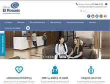Tablet Screenshot of clinicaelrosario.com